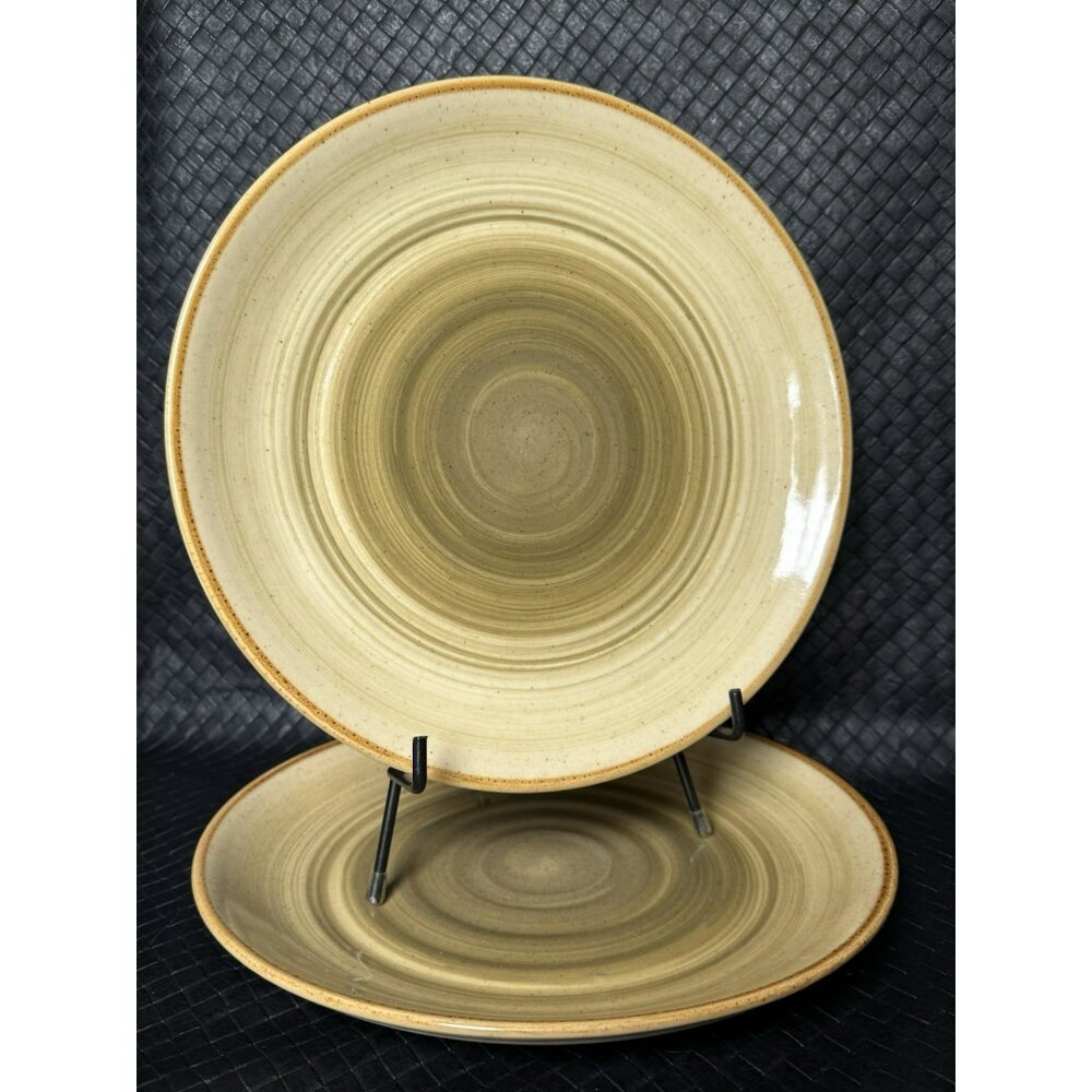 Gibson Ocean Dream Green dinner Set Of 2 Plates - Picture 3 of 8